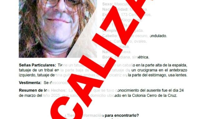 Localiza Fiscalía a hombre con reporte de desaparición