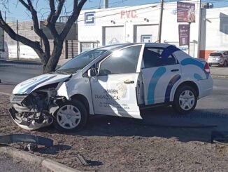 Conductor pierde el control y choca contra luminaria y árbol en avenida Tecnológico