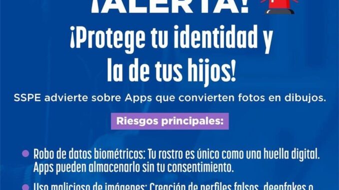 Advierte SSPE sobre riesgos de convertir fotos en dibujos animados