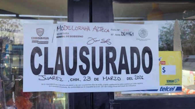 Realiza Gobernación Estatal 362 inspecciones y clausura 8 establecimientos