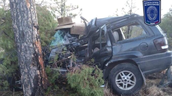 Muere conductor al chocar en tramo de Gómez Farías a Madera