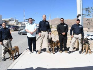 Retira Fiscal insignias de servicio a seis caninos tras ocho años de servicio