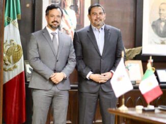 Recibe alcalde Pérez Cuéllar visita del representante de New México Border Authority