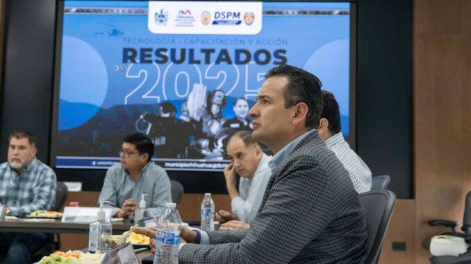 Encabeza alcalde reunión con FICOSEC para analizar resultados de seguridad del año 2025