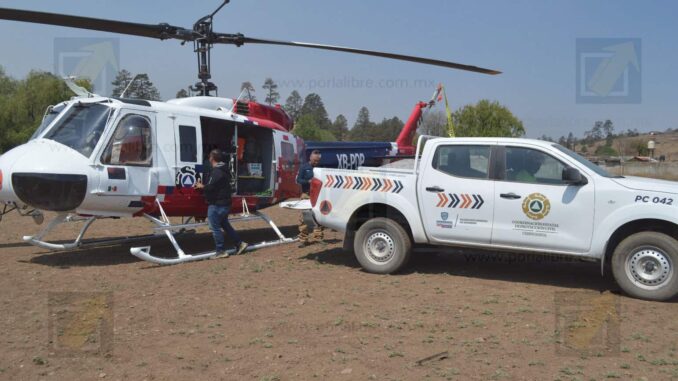 Envía Gobierno del Estado apoyo aéreo para combatir incendios en el municipio de Madera