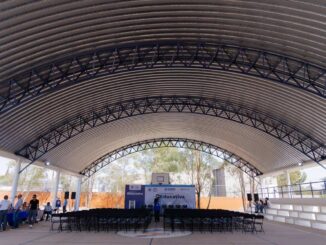 Inaugura alcalde Marco Bonilla domo en escuela primaria Veteranos de la Revolución