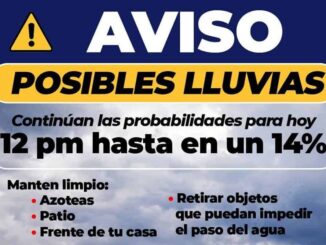 Continuarán lluvias en la capital el día de hoy