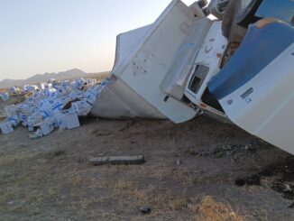 Camión con despensas para grupos vulnerables sufre percance rumbo a Casas Grandes