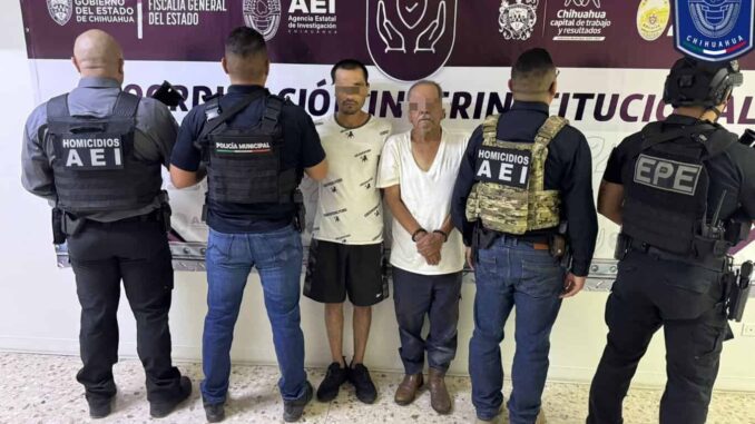 Presentan FGE y DSPM a detenidos y evidencia asegurada en cateo de Chihuahua 2000