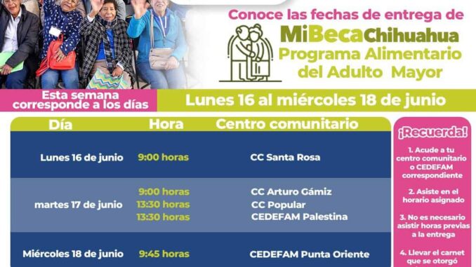 Anuncia DIF Municipal fechas para la entrega del PAAM del 16 al 18 de junio