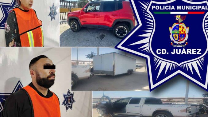 Detienen a dos en posesión de vehículos robados