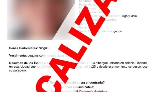 Localizan sana y salva a adolescente con reporte de ausencia en Cd. Juárez