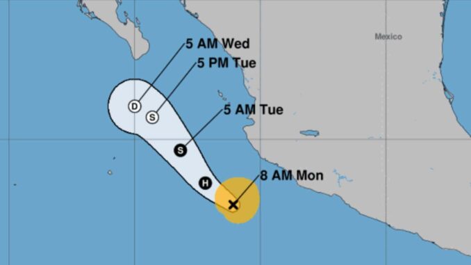 «Bárbara» se intensifica a huracán en el Pacífico