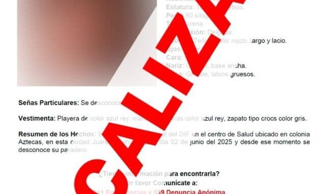 Localiza FEM sana y salva a adolescente con reporte de ausencia en Ciudad Juárez