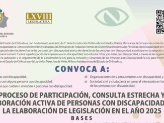 Próximo lunes inicia consulta a personas con discapacidad para legislación 2025
