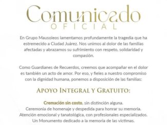Grupo Mausoleos ofrece servicios funerarios sin costo a familias afectadas por caso en crematorio de Juárez
