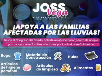 Será oficina de Joss Vega centro de acopio para personas damnificada por las lluvias