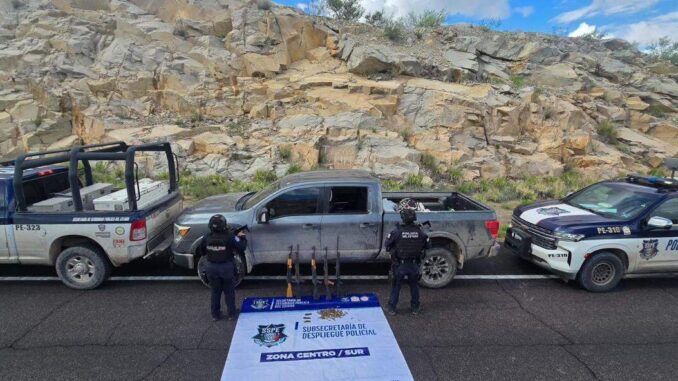 Aseguran armamento en el tramo Aldama – Ojinaga a la altura de «La Mula»