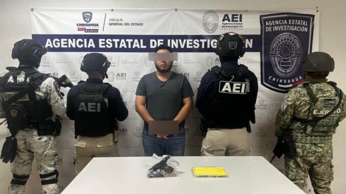 Captura AEI a sujeto en posesión ilegal de arma de fuego en Ciudad Juárez