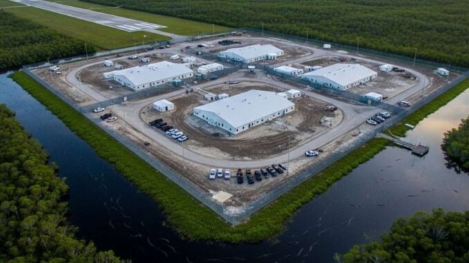 Sheinbaum rechaza criminalización de migrantes tras apertura de Alligator Alcatraz en Florida