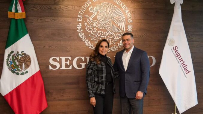 Revisan Mara Lezama y García Harfuch estrategia de seguridad en Quintana Roo