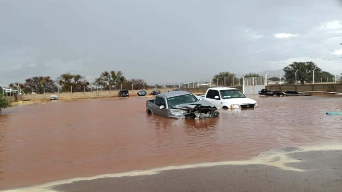Afecta temporal lluvioso a zona de campos menonitas