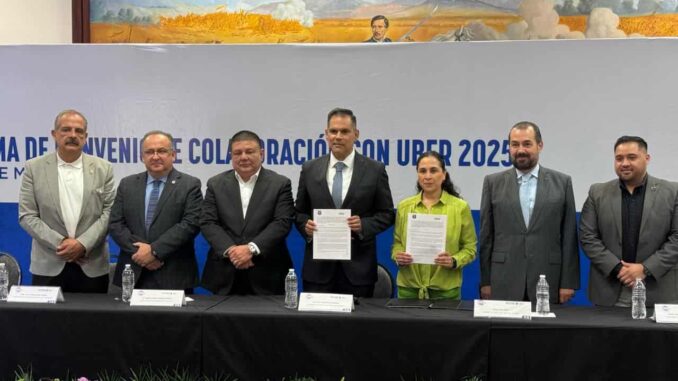 Firman SSPE y Uber convenio para fortalecer atención a emergencias con botón de pánico en la app