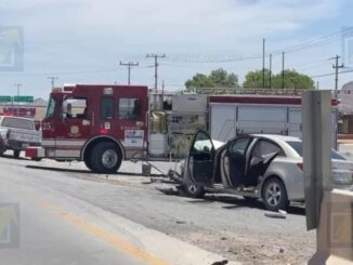 Tres personas resultan lesionadas tras choque múltiple cerca de Aldama