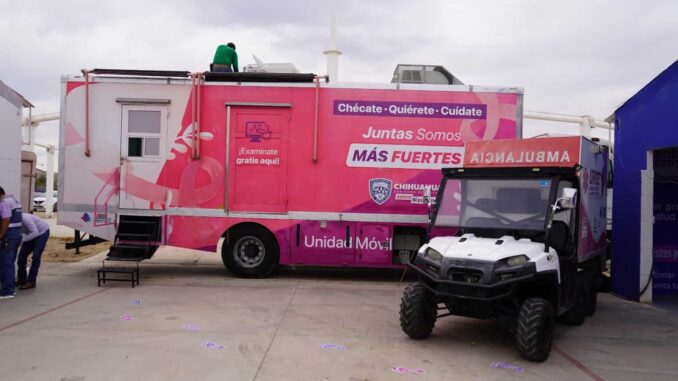 Ofrece Secretaría de Salud mastografías gratuitas en la Feria de Santa Rita