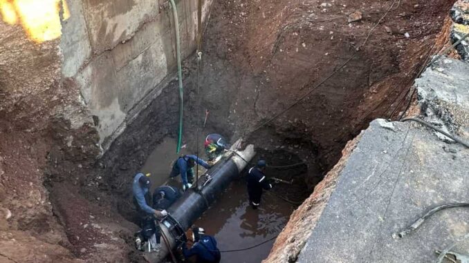 Realiza JMAS Chihuahua reparación en conducción Tabalaopa-Aldama