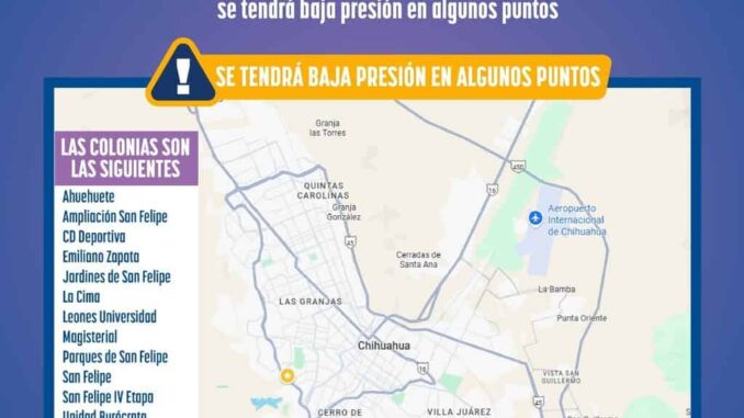 Reparará JMAS Chihuahua fuga en conducto de agua potable Tabalaopa-Nombre de Dios