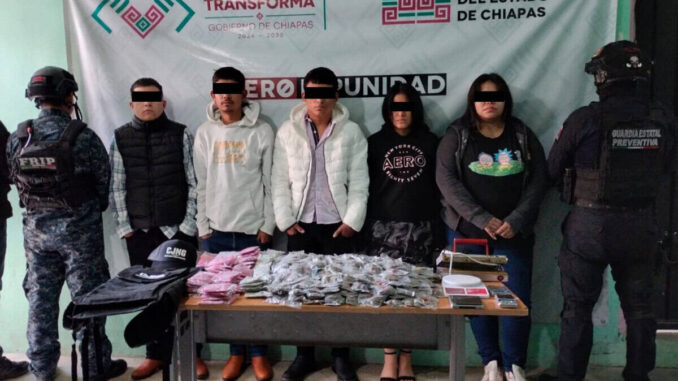Detienen en Chiapas a 5 presuntos miembros del CJNG