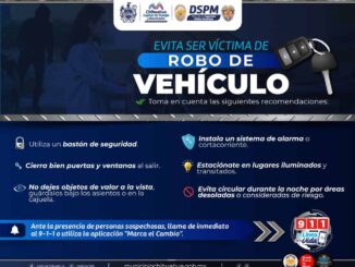 Emite Policía Municipal recomendaciones para evitar robos o daños a vehículos