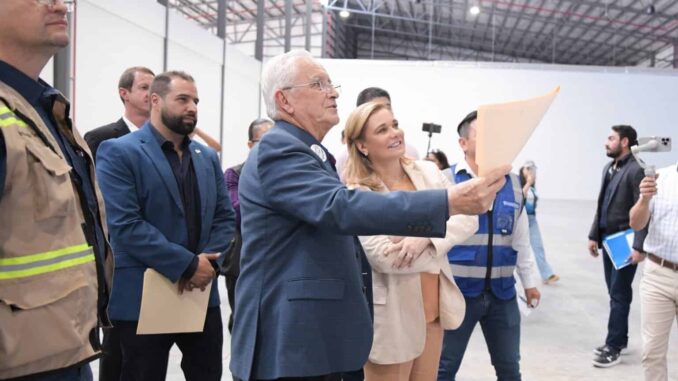 Maru Campos supervisa obra de construcción del Centro de Convenciones de ciudad Cuauhtémoc