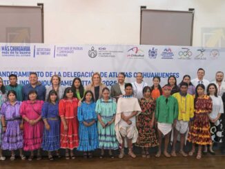 Maru Campos abandera a atletas rarámuri que participarán en Ottawa, Canadá