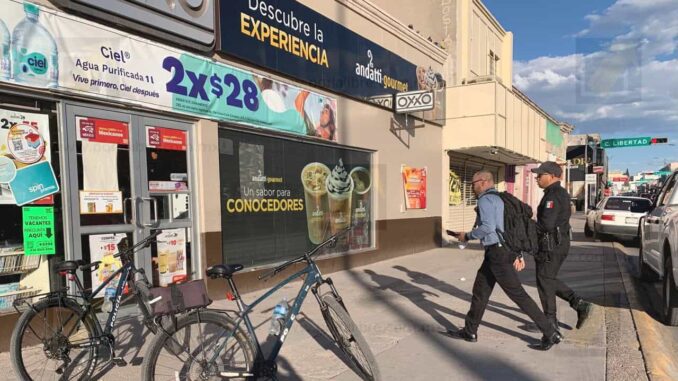 Realizan operativo tras asalto con arma blanca en Oxxo del  Centro