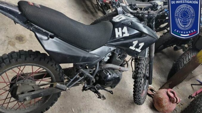 Recupera AEI motocicleta momentos después de su robo en Parral