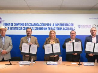 Maru Campos integra a productores agrícolas a campaña de vacunación contra el sarampión