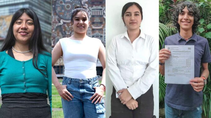 Cuatro jóvenes ingresan con puntaje perfecto a la UNAM, ¿qué estudiarán?