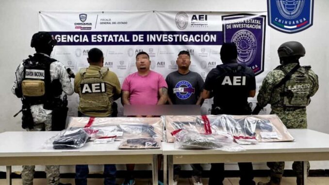 Detiene AEI a presuntos narcomenudistas con armas de fuego y droga