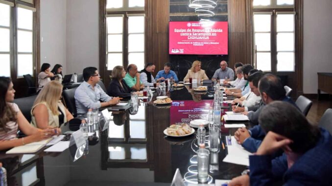 Maru Campos y autoridades del Gobierno Federal dan seguimiento a la estrategia de vacunación contra el sarampión