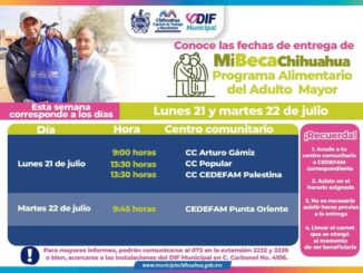 Informa DIF Municipal cuándo y dónde pasar por tu apoyo PAAM este 21 y 22 de julio
