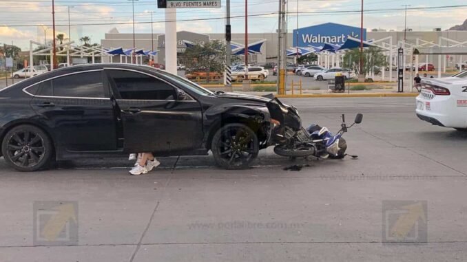 Otro motociclista lesionado tras choque en cruce con semáforos apagados