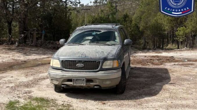Recupera AEI camioneta robada en Guachochi