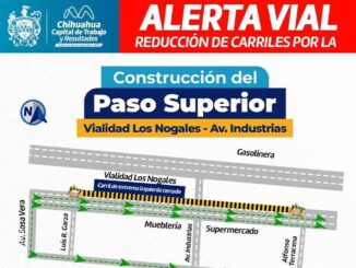 ¡Recuerda! Existe reducción a dos carriles por construcción de Paso Superior Vialidad Los Nogales