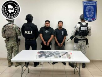 Arrestan en operativo conjunto a dos hombres con armas de fuego y explosivos en Ciudad Juárez