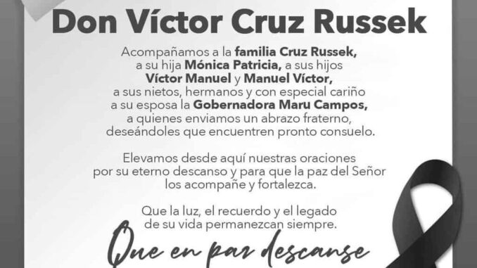 El alcalde Bonilla lamenta el fallecimiento de Víctor Cruz y envía condolencias a la gobernadora