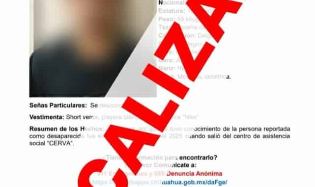 Localiza FGE en Jiménez a menor de edad que escapó de un centro de asistencia en Chihuahua