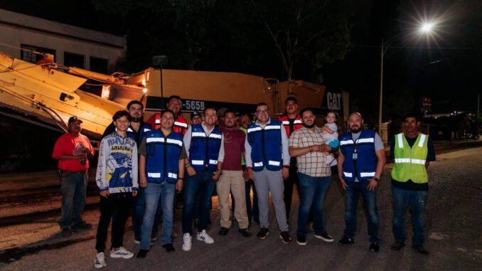 Supervisa Marco Bonilla labores de recarpeteo en la colonia San Felipe