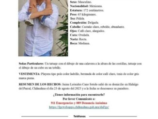 Mantiene FGE Zona Sur y CLB acciones para localizar a Jaime Leónides Cano Sotelo y Jesús Jerónimo Sánchez Tarín